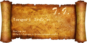 Tengeri Irén névjegykártya